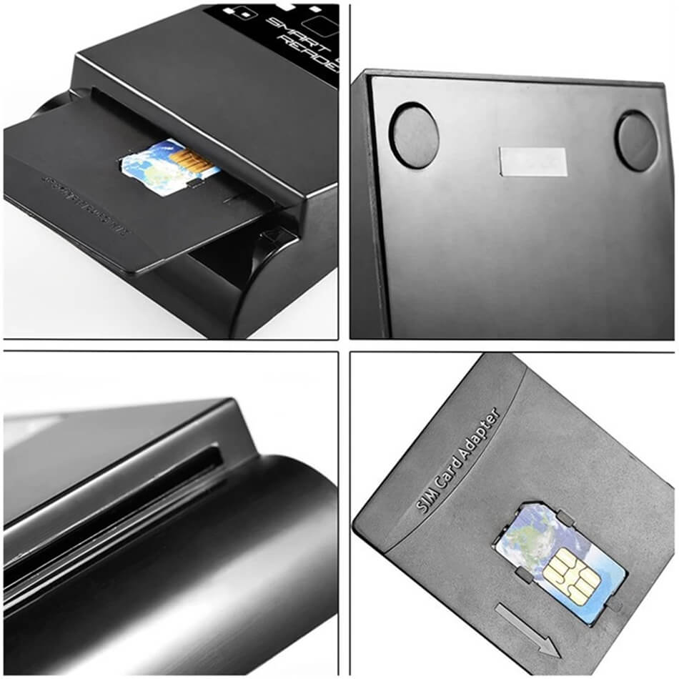  Smart Badge CAC ID Holder & USB Smart Card Reader