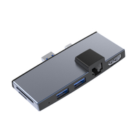 Multi-function Mini DP Port To 2 Port Usb Hub Card Reader Hub for Surface Pro