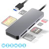 Portable 5 in 1 Aluminum Multifunction Card Reader USB 3.0 High Speed Memory Card Slot Combo Adapter SD Card Reader USB 3.0 Multi-Card Reader