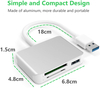 Multifunction Memory USB 3.0 XQD Card Reader for Camera Laptop PC 5 in 1 Aluminum Card Reader & Hub Combo 2 Port USB 3.0 XQD SD TF Memory Card Slot Combo Card Reader 