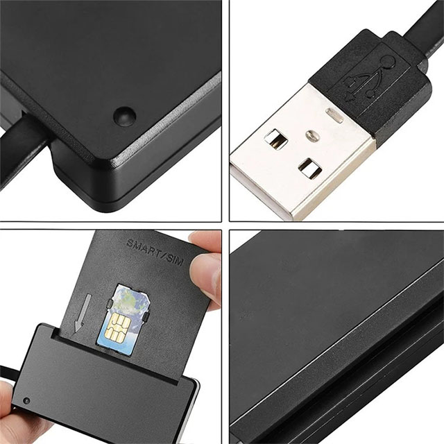  Hot sale high quality USB2.0 Smart Card Reader tablet pc external sim card reader with CE FCC