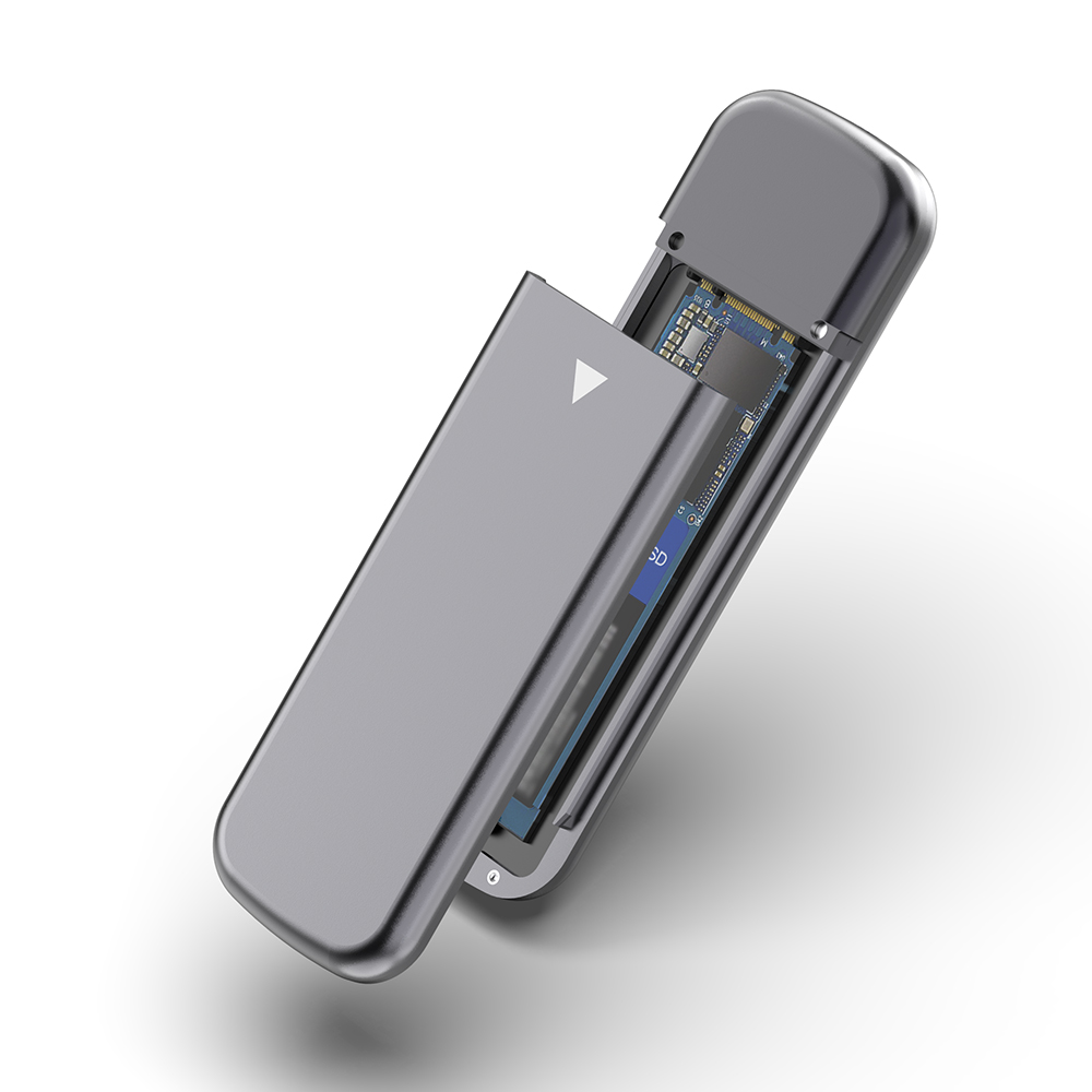 Portable Aluminum M2 SSD Case HDD Housing NVMe Enclosure M.2 To USB Type C Enclosure External Hard Disk Case
