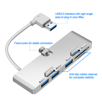 USB 3.0 Hub Multi-functional USB Adapter for Macbook Pro Ultra-thin Premium Aluminum 3-Port USB 3.0 Hub with SD/TF Card Reader Combo For iMac