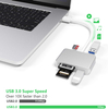 Multifunction Memory USB 3.0 XQD Card Reader for Camera Laptop PC 5 in 1 Aluminum Card Reader & Hub Combo 2 Port USB 3.0 XQD SD TF Memory Card Slot Combo Card Reader 