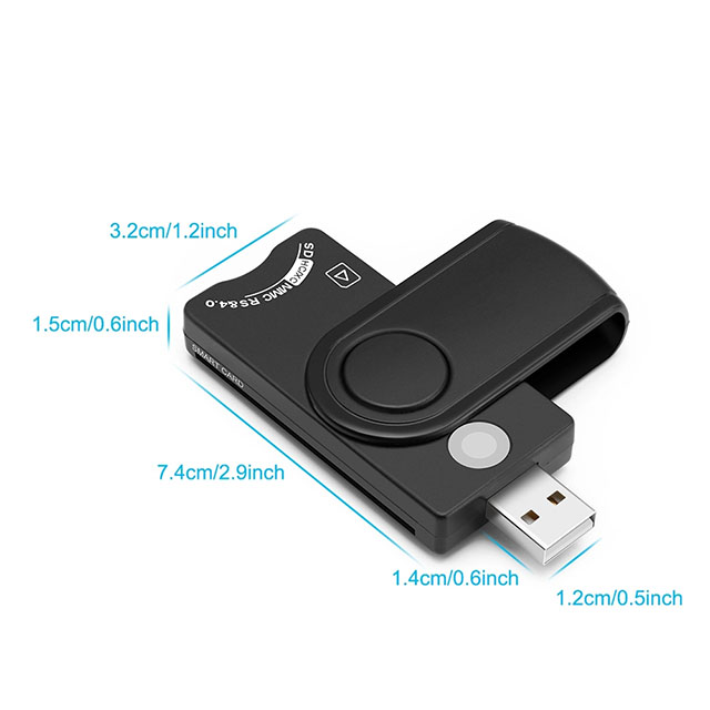 SCR10 Allkei OEM Custom ATM Smart Chip Card Reader with USB Port USB2.0 Full SD TF M2 MS MMC Card Reader