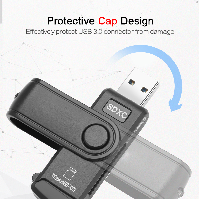  USB 3.0 Micro Sd / SD Memory Card Reader Adapter with CE 2 in 1 USB Memory Card Reader Camera SD Card Reader