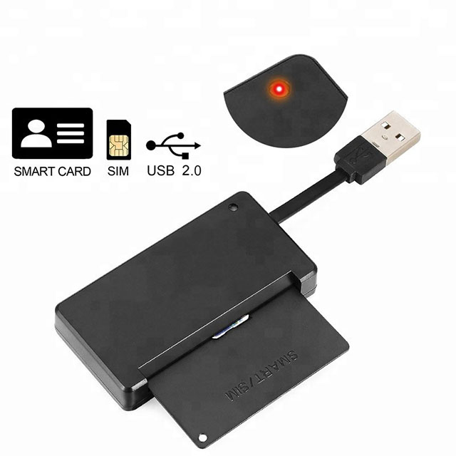 USB Smart EMV ATM Credit Chip Card Reader with usb cable