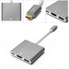 Aluminium Type C Male to USB 3.0 + type C + HDMI Female Adapter to USB 3.0 USB C Multiport Charger Adapter Cable for Macbook
