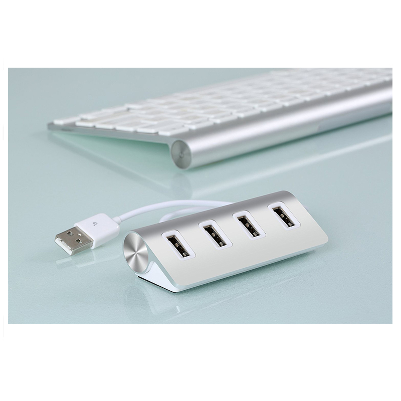  promotion high quality portable Aluminum mini 4 port 2.0 usb hub with lowest price