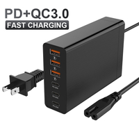 Allkei New Product 2023 Popular USB Type C PD Charger 6 Ports GaN PD100W Fast Charger for IPhone 14 13 12 for Samsung