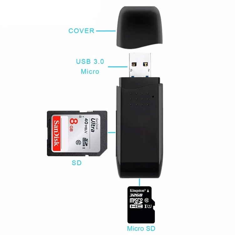  High Speed USB 3.0 OTG Memory card reader for Mobile Phone & PC Tablets