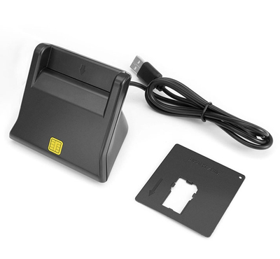 Amazon hot selling iso 7816 usb smart card reader writer with SIM cards adapter & usb cable