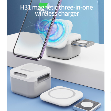 3-in-1 Cube with Magsafe 15W Max Fast Charging Foldable